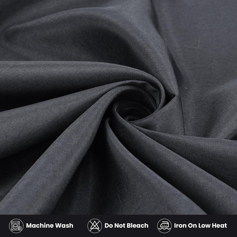 2 Pack Fitted Tablecloth 6FT Rectangular 72x30 Black Table Cover gallery