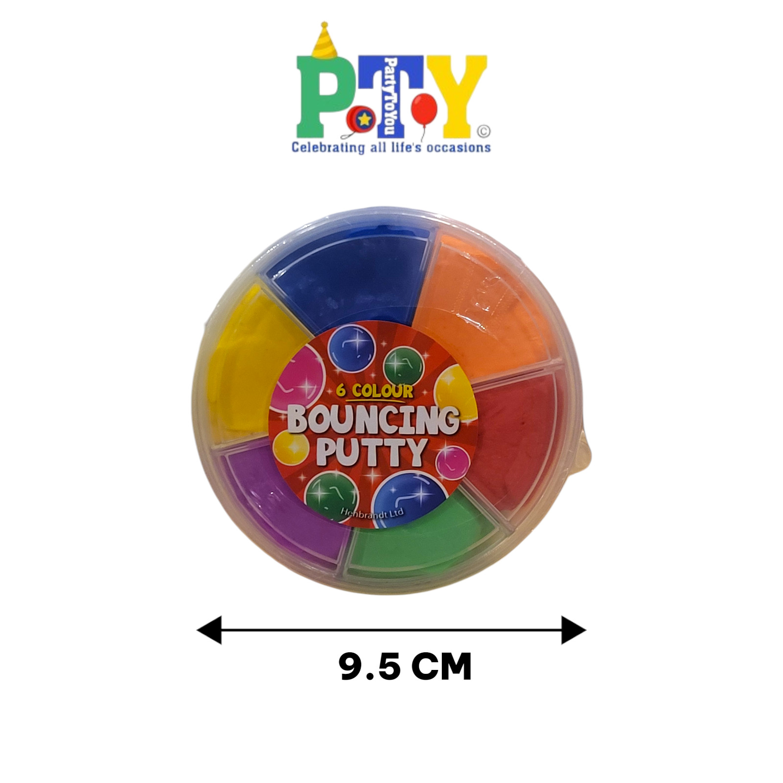 6 Tone Bouncing Putty - 60g - 6.5cm - Party Bag Fillers - Stocking Fillers - 3+ gallery