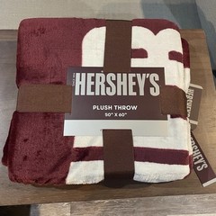 Hershey’s Chocolate Bar Plush Throw Blanket 50×60 Official NWT