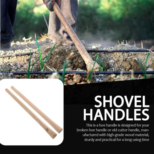 2Pcs Solid Hoe Handle Replacement Durable Hardwood Chopping Hoe Grip 50cm gallery