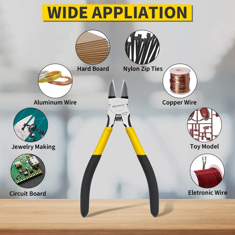 6.5" Wire Cutters, 2 Pack, Precision Side Cutter, Spring Loaded Cutting Pliers, gallery