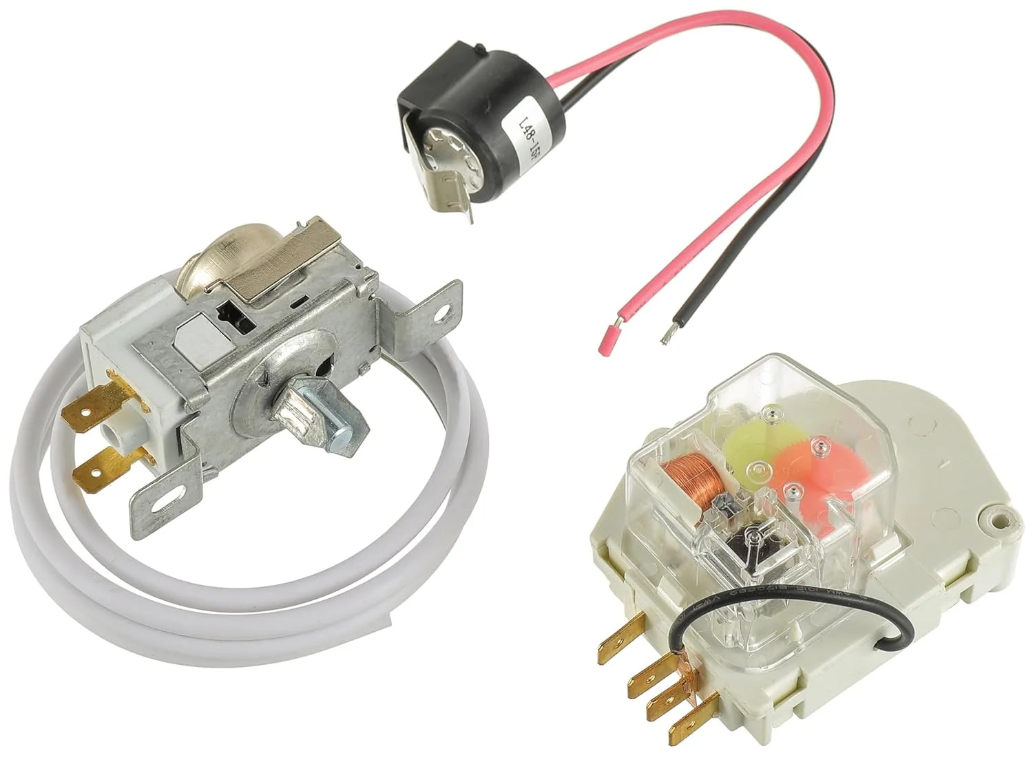 Upgraded 2198202 Cold Control Thermostat W10822278 Defrost Timer W10225581 Bimet gallery