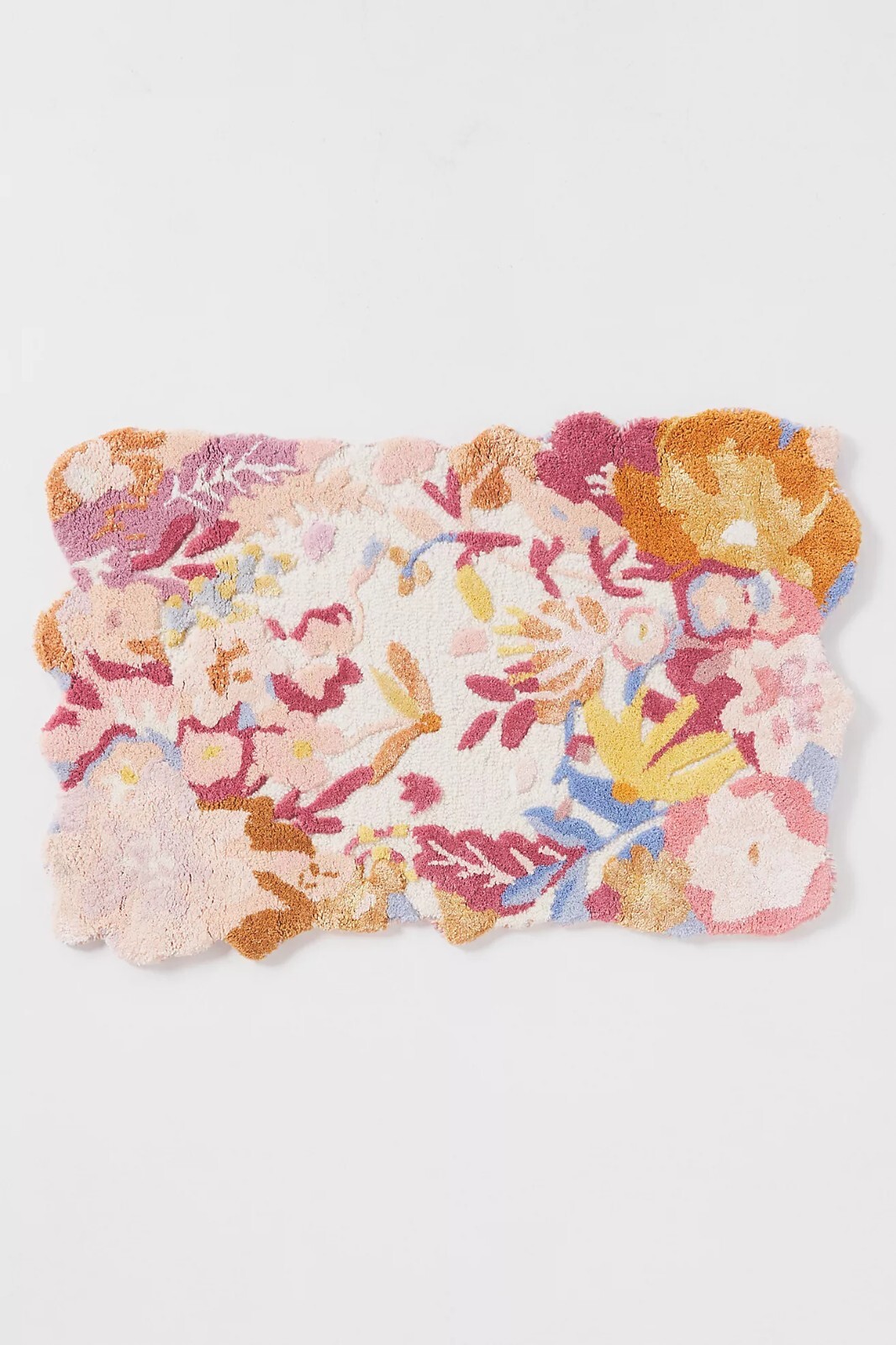 Jardin Floral Pink High & Low Pile Modern Hand-Tufted 100% Wool Area Rug Carpet gallery