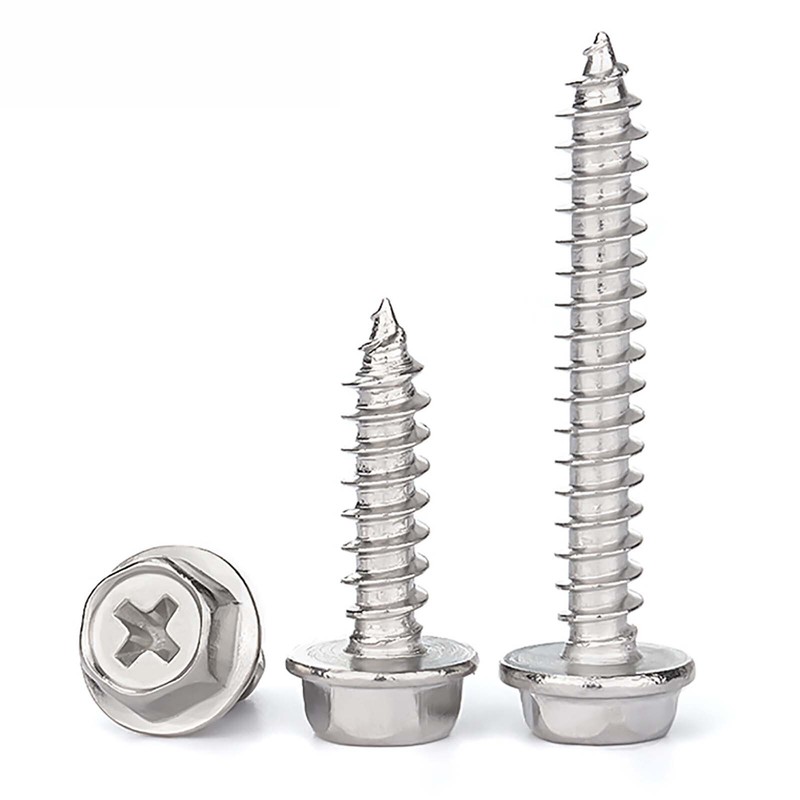 Flanged Self Tapping Screws Stainless Steel Hexagon Hex Head Tappers M3 M4 - M10 gallery