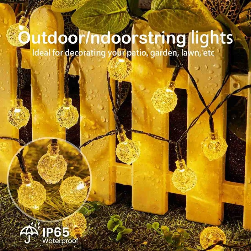 Outdoor Solar String Lights, 2 Pack 50 LED 23ft 8 Modes for Garden Yard Decor gallery