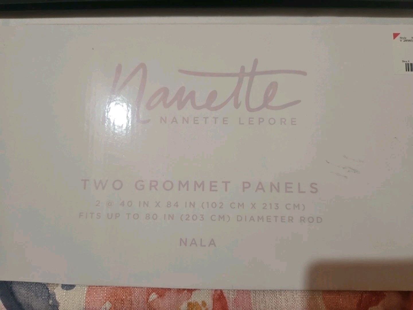 Nanette Lepore Two Grommet Flower Panels 40in X 84in gallery