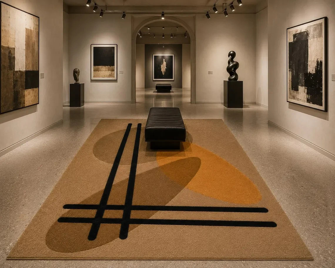 Modern Abstract Hand Tufted Wool Rug, Geometric Area Rug, 100% Nz Wool Carpet gallery