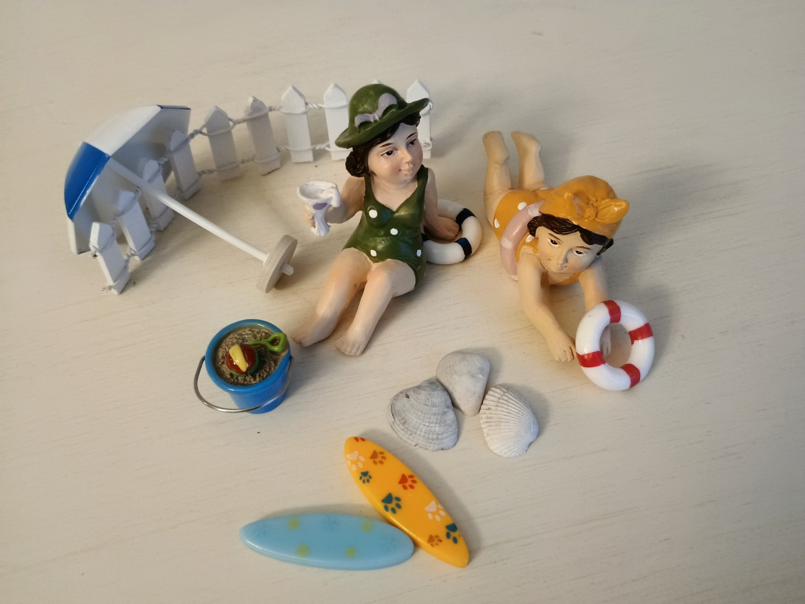 Mini Figurine Lot Beach Scene Swimming Ladies Crafts gallery