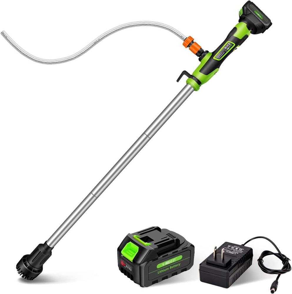 Cordless Stick Water Transfer Pump Head Silent w/1 4000 mAh Battery 720GPH 33FT