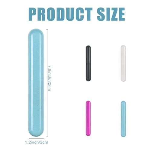 4 Pack Toothbrush Cases Travel Toothbrush Holder Gray, Purple, Blue, Beige gallery