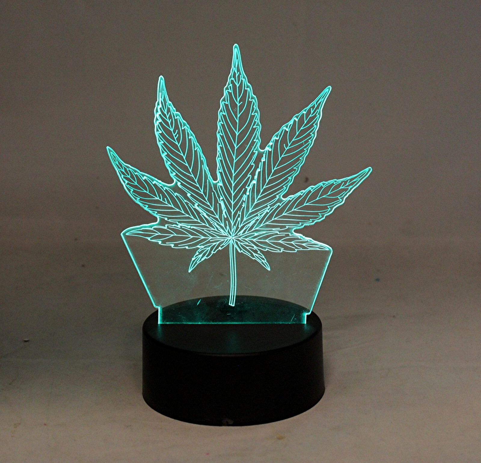 3D Marijuana Leaf Weed LED Light 7 Color Changing Table Light Night Light gallery