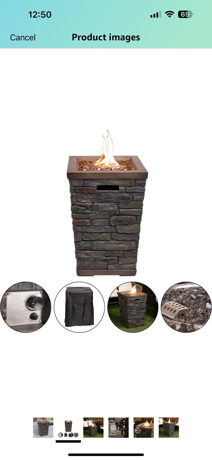 Alpine Corporation GXT966 Stone Look Column 32K BTU Gas Adjustable gallery