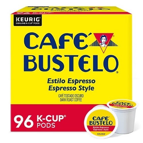 Café Bustelo Espresso Style Dark Roast Coffee K-Cup Pods, 96 Count gallery