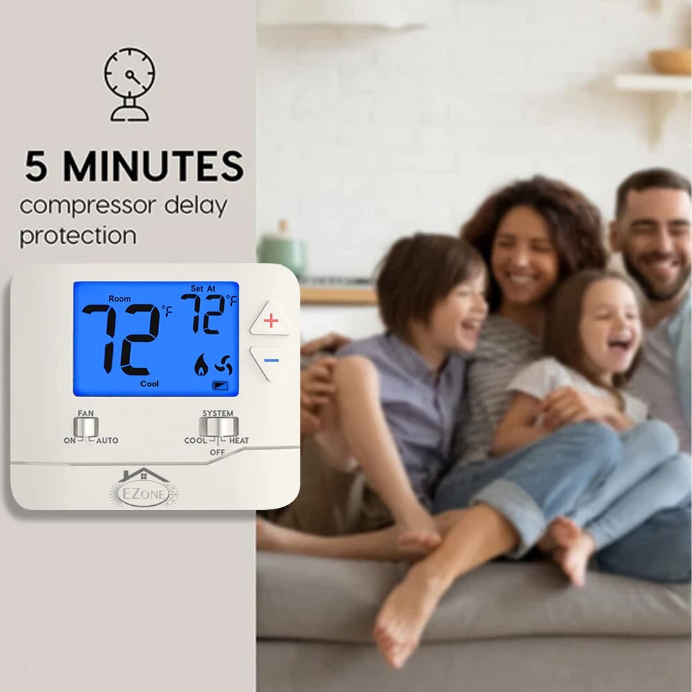 Digital Wall Electronic Non Programmable Single Thermostat 701 Heat / Cool gallery