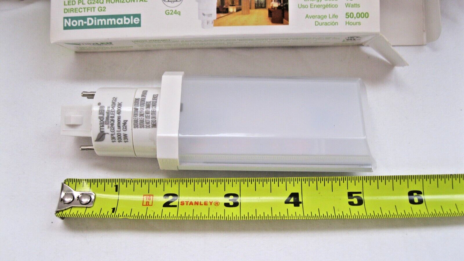MAXLITE MAX LED 13W PL G24Q 4-Pin LED Light Bulb Replaces 26W CFL Direct Fit G2 gallery