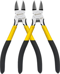6.5″ Wire Cutters, 2 Pack, Precision Side Cutter, Spring Loaded Cutting Pliers,