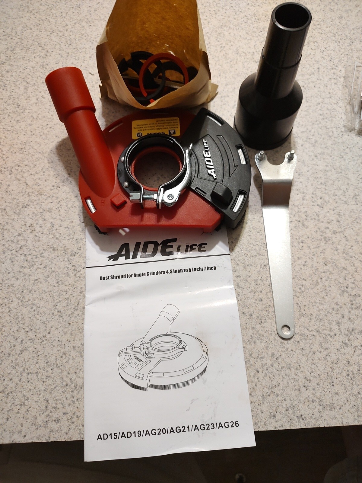 Aidelife Dust shroud for angle grinders Universal 5 inch AG21 gallery