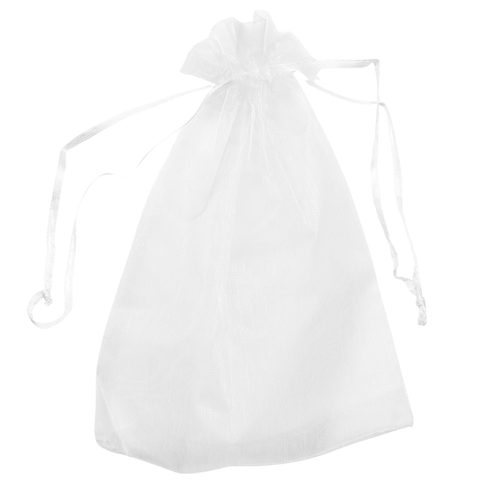 White Drawstring Organza Gift Bags Wedding Party Favor Jewelry Pouches 20/50/100 gallery