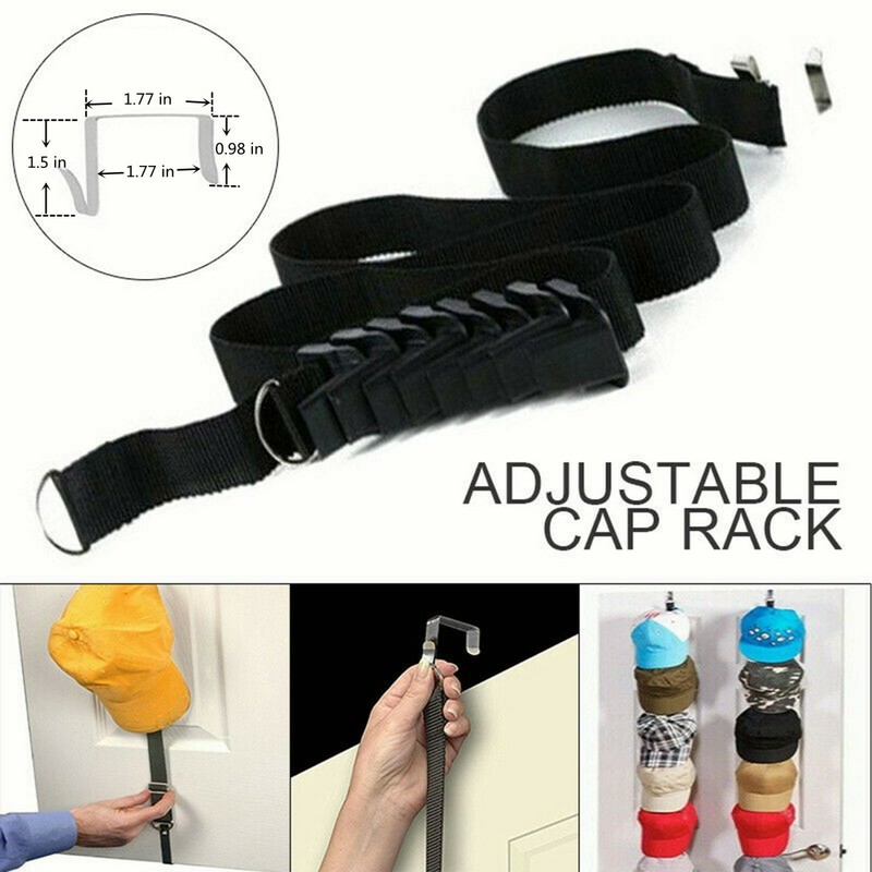 2× Cap Rack Closet Hanger Baseball Hat Wall Door Holder Hook Storage Organizer gallery