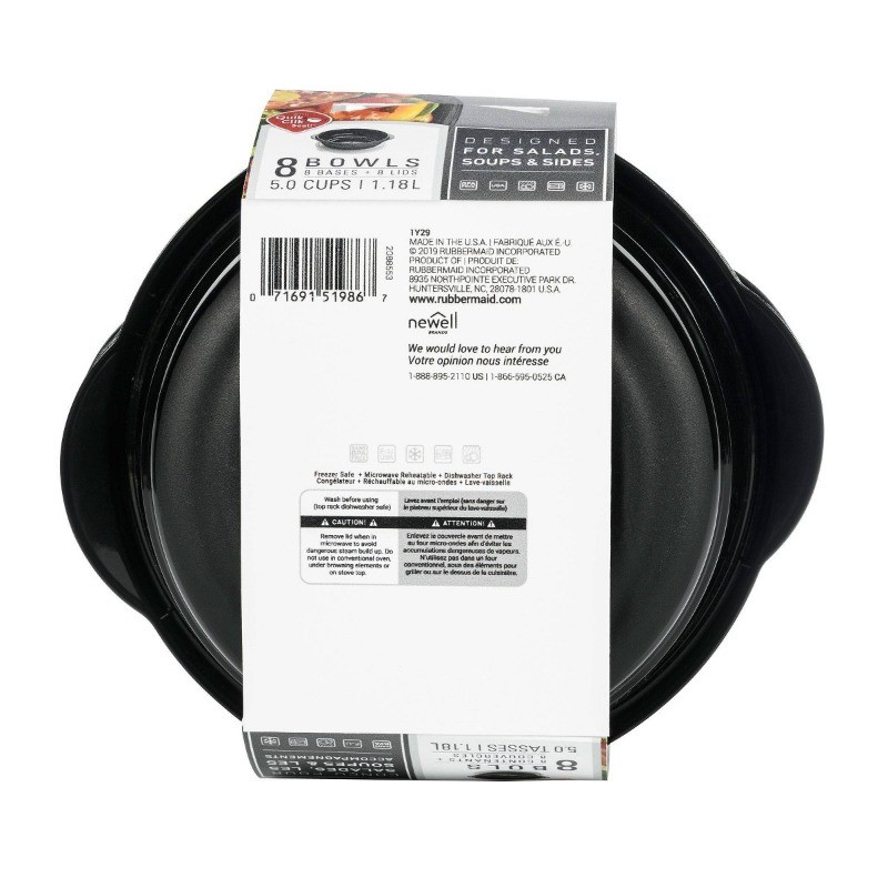 Meal Prep Containers Set: Microwave & Freezer Safe, Black & Clear Food Storage gallery