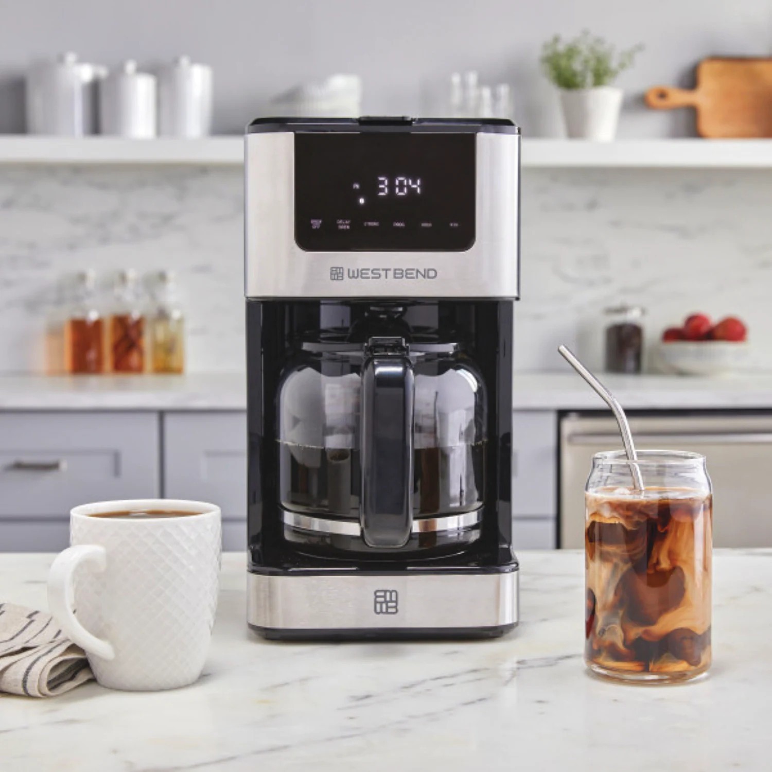 West Bend 12 Cup Hot & Iced Coffee Maker Stainless Steel - Free Shipping gallery