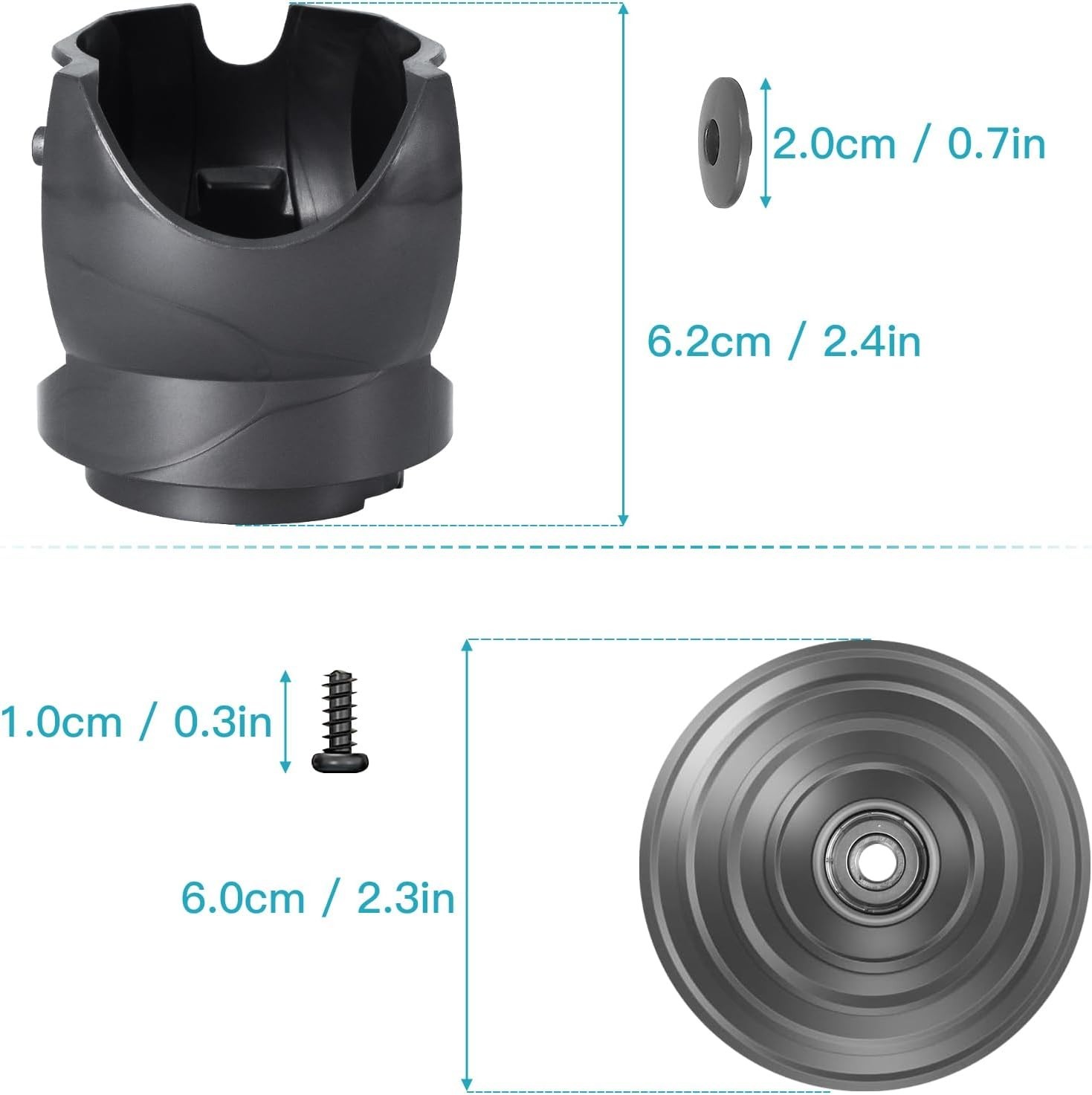 Ball Wheel+100W High Torque Cleaner Head Connector Fits for Dyson V10 V11 V15 G5 gallery