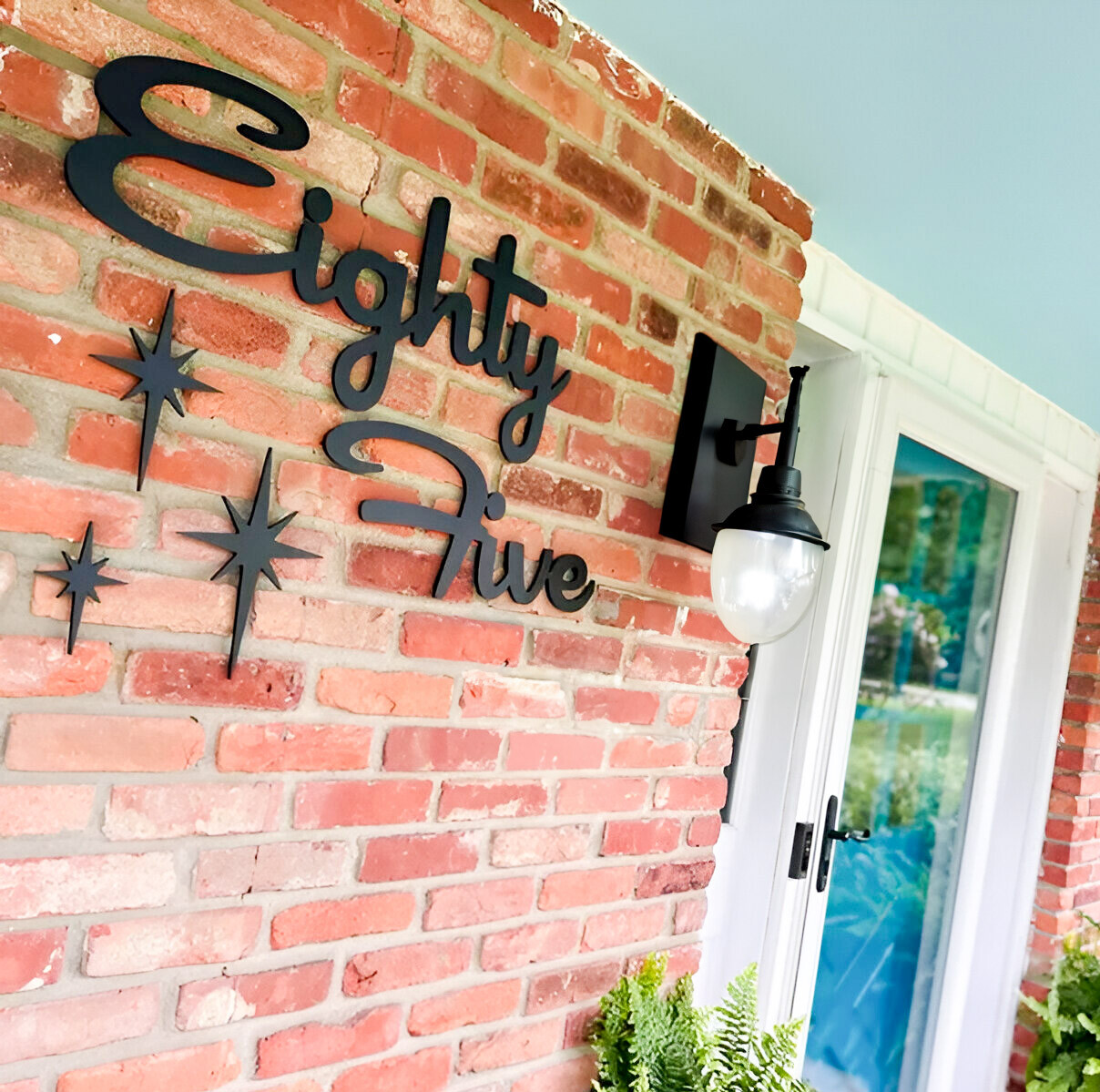 Mid Century Cursive House Numbers, Regular Size House Number Modern Address gallery