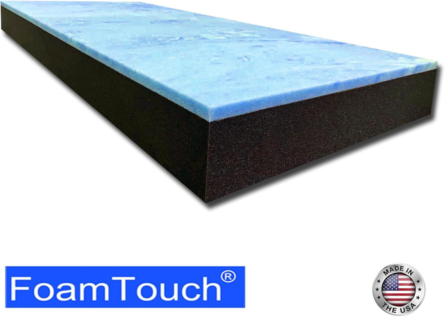 6'' Gel Memory Foam Bunk Mattress - RV Replacement, 34'' x 72'', No Cover Includ gallery