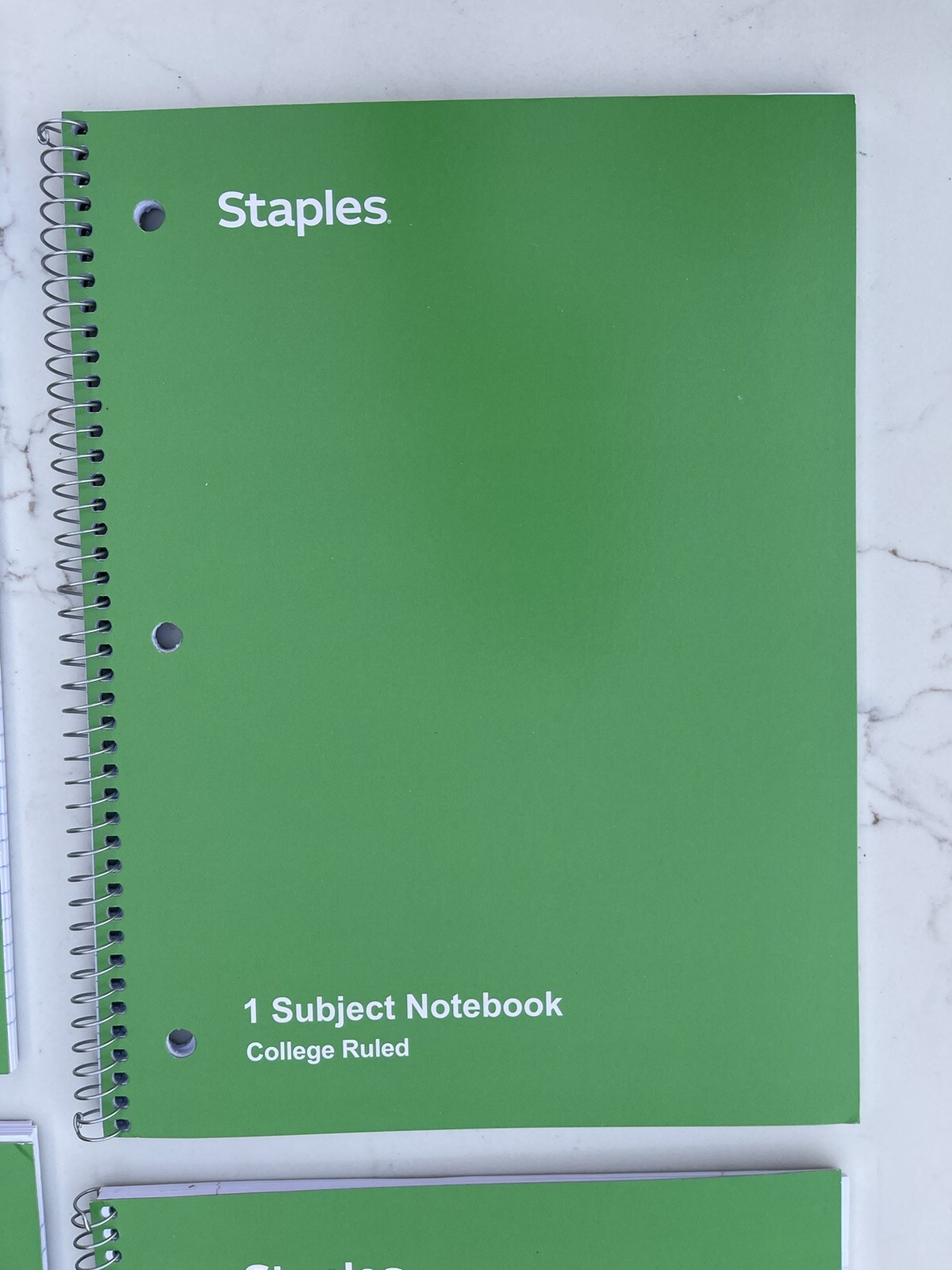 4 STAPLES College Ruled 70 Sheets Spiral Bound Notebooks 8 x 10.5” Notebook Lot gallery