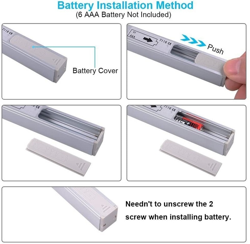 Battery-Powered Wireless Motion Sensor LED Light For Closet Cabinet Kitchen gallery