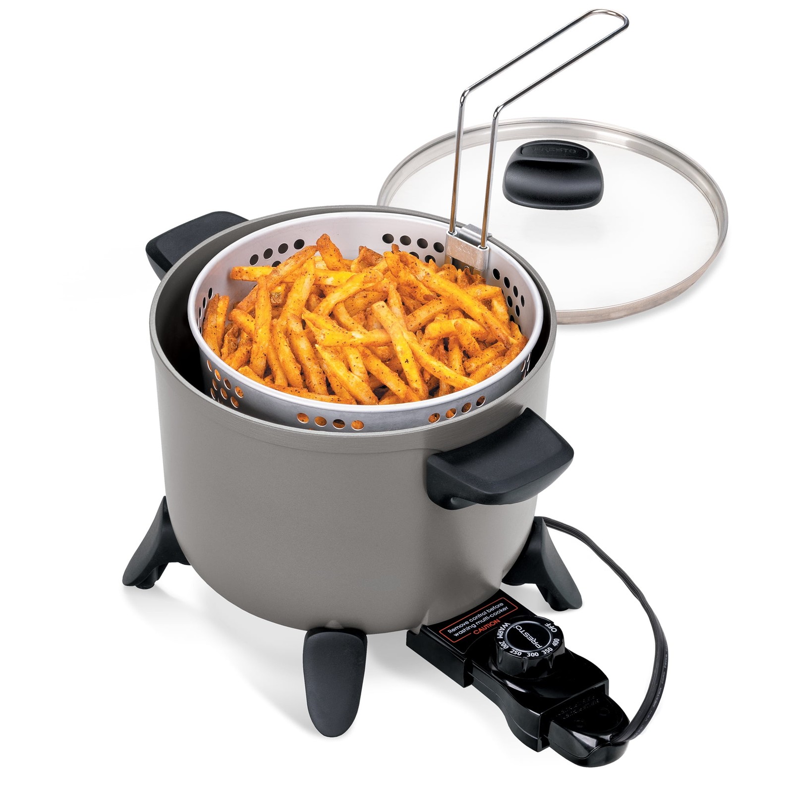 Presto Kitchen Kettle Ceramic Deep Fryer Multi-Cooker Electric Nonstick Pot New gallery