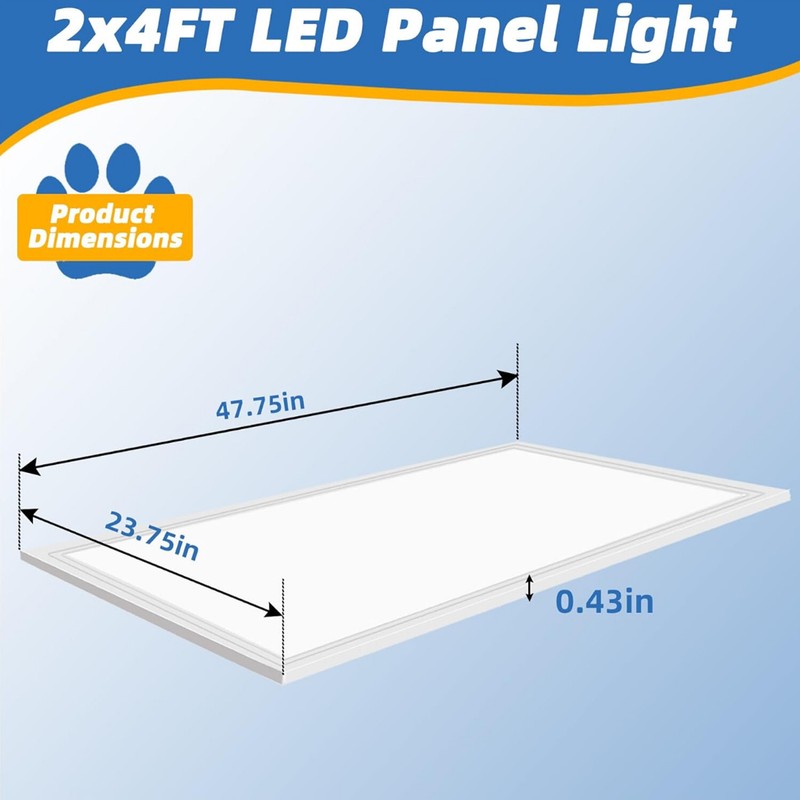 4x2ft LED Flat Panel Recessed Light 8400LM Dimmable Drop Ceiling Troffer Fixture gallery
