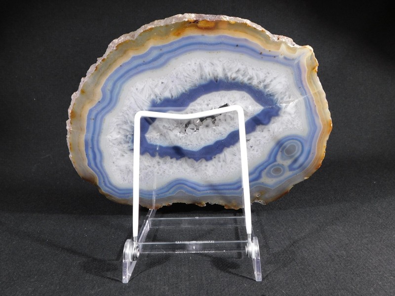Easel Display Stand Medium Size ADJUSTABLE White Back Clear Base gallery