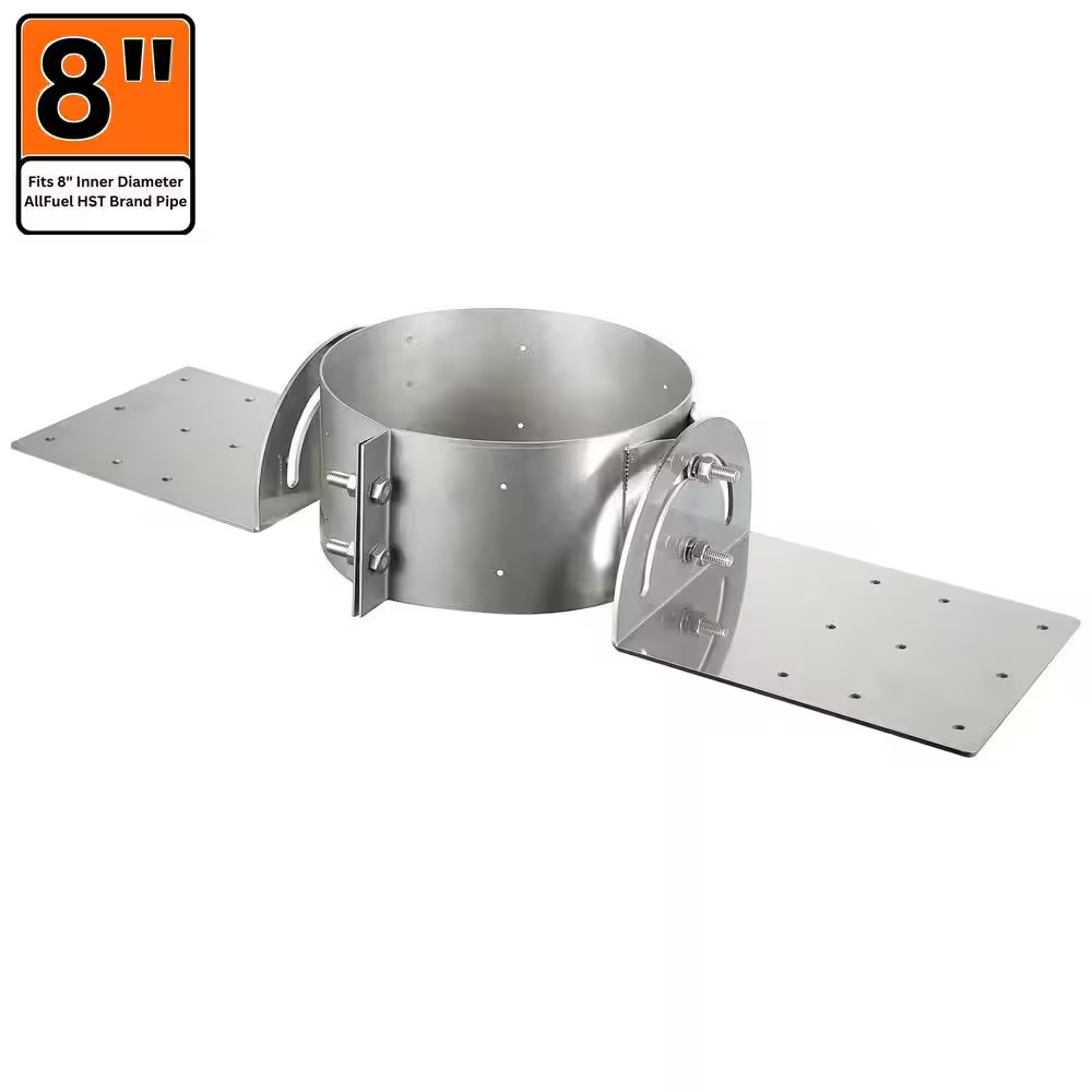 8 In. X 3 In. Roof Support Bracket for Double Wall Chimney Pipe gallery