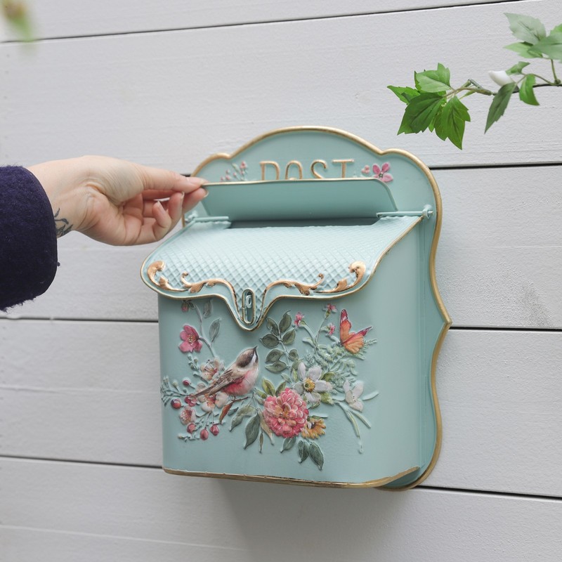 Wall Mount Mailbox Vintage Mailbox For Outsie Porch Door Garden Decor Xmas Gift gallery