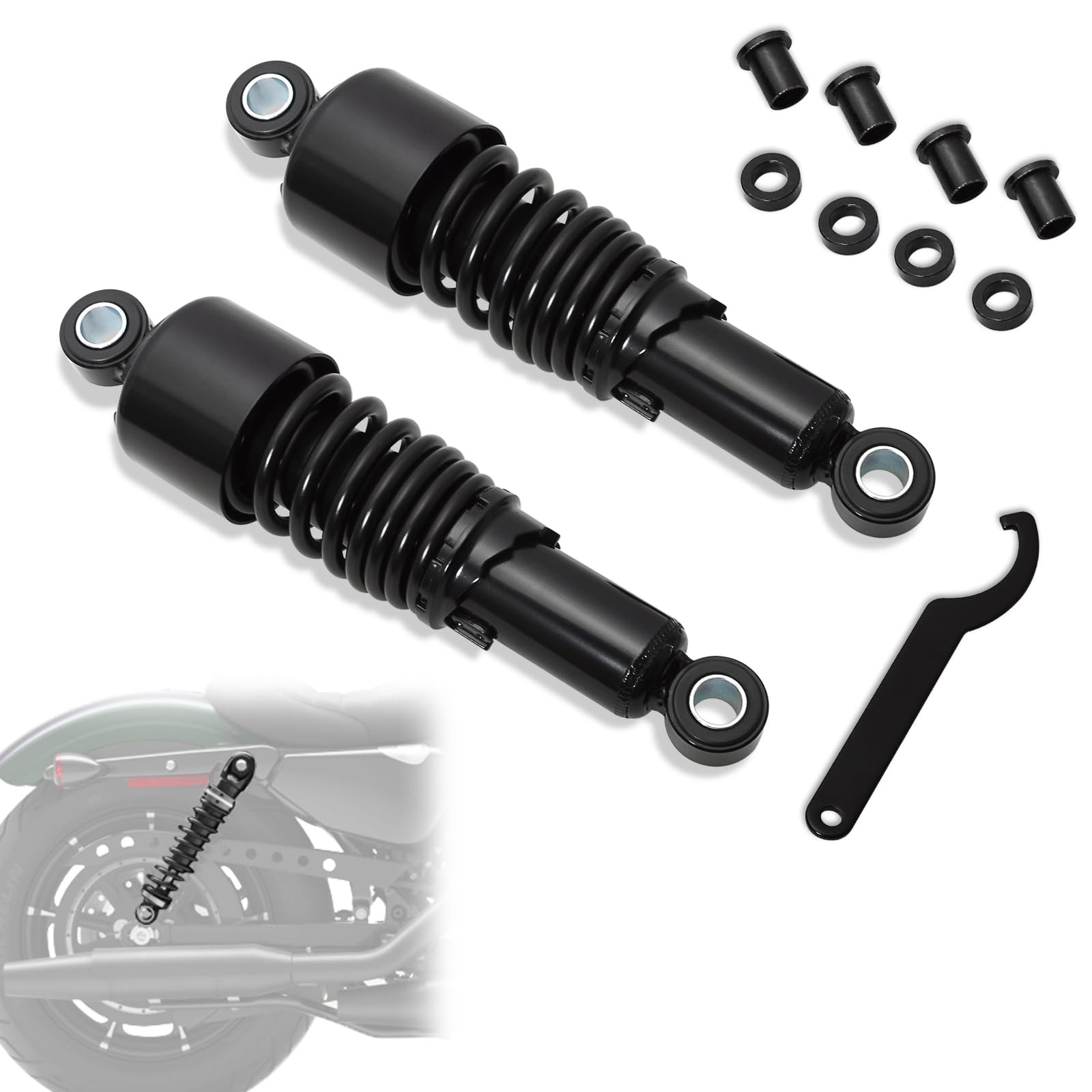 10.5 inch 267mm Rear Shocks,left and Right Shocks For Harley Sportster 2004-2... gallery