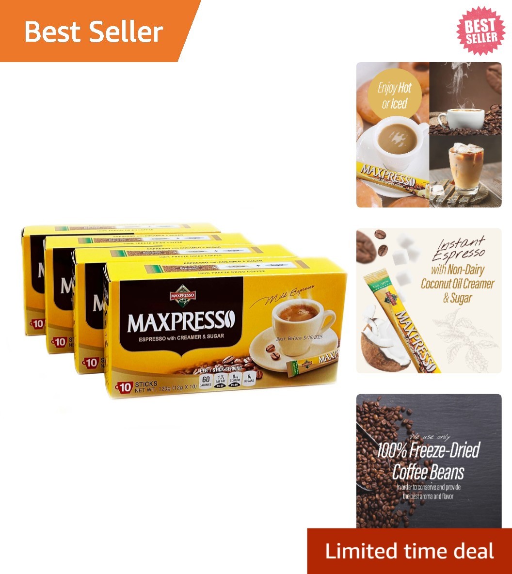3-in-1 Korean Instant Coffee Mix - 40 Packets for Hot or Iced Enjoyment gallery