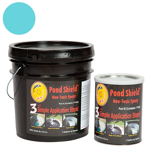 Pond Armor Pond Shield Non-Toxic Epoxy Paint - 3 Gallon SKY BLUE gallery
