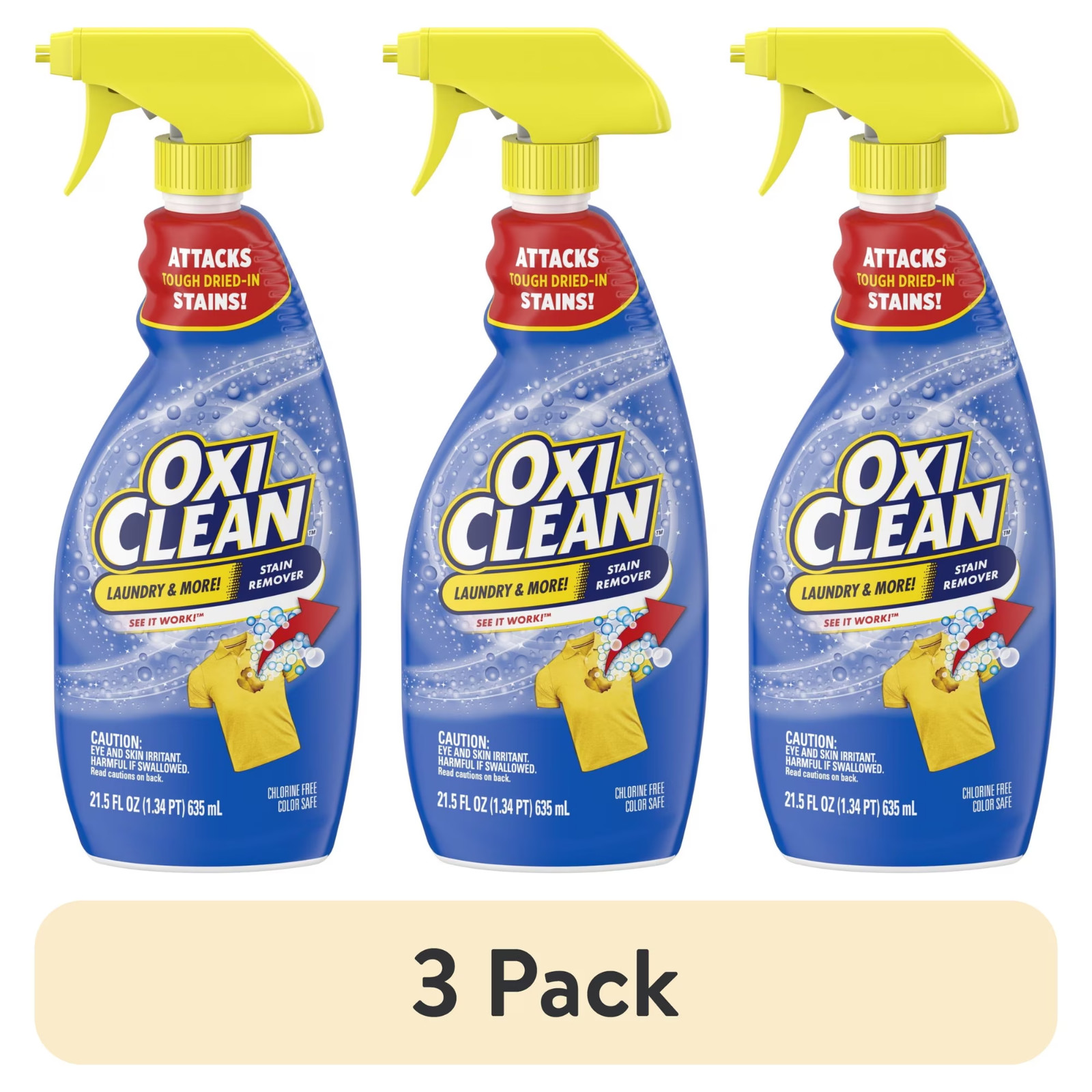 (3 pack) OxiClean Laundry Stain Remover Spray, 21.5 fl oz Free Ship gallery