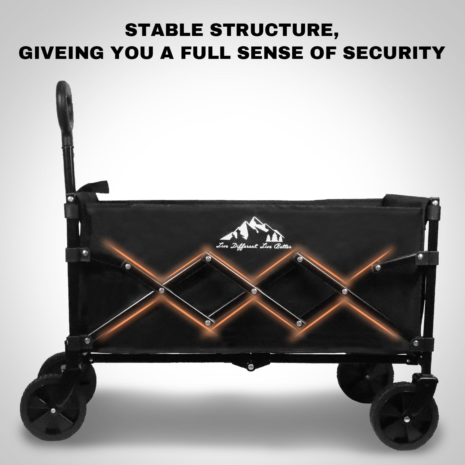 Best Collapsible Wagon 352LBS Capacity Foldable Large Wagons Carts, Heavy Duty gallery