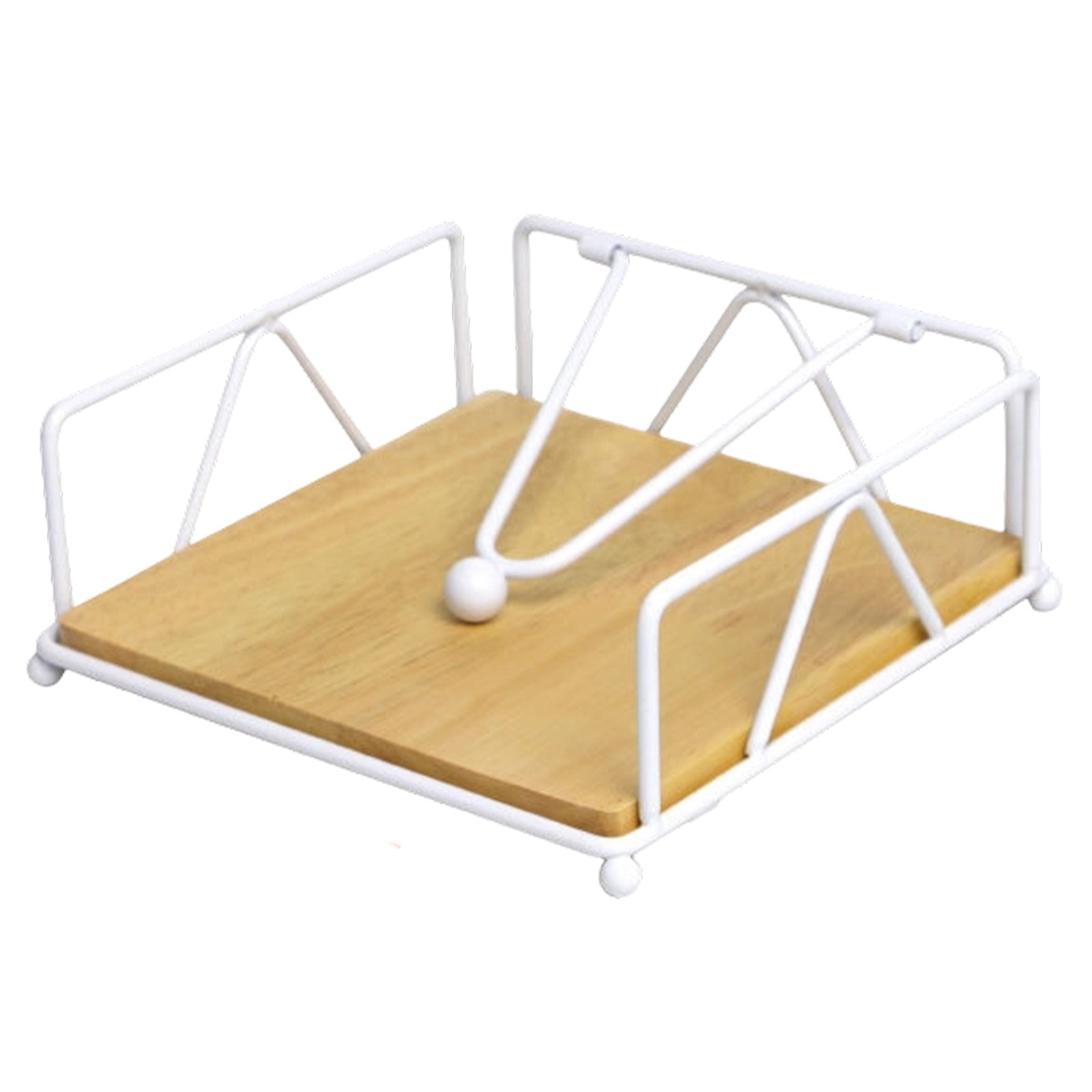 Square Napkin Holder, Table Napkin Dispenser with Weighted Arm 17.8*17.8*6.8cm gallery