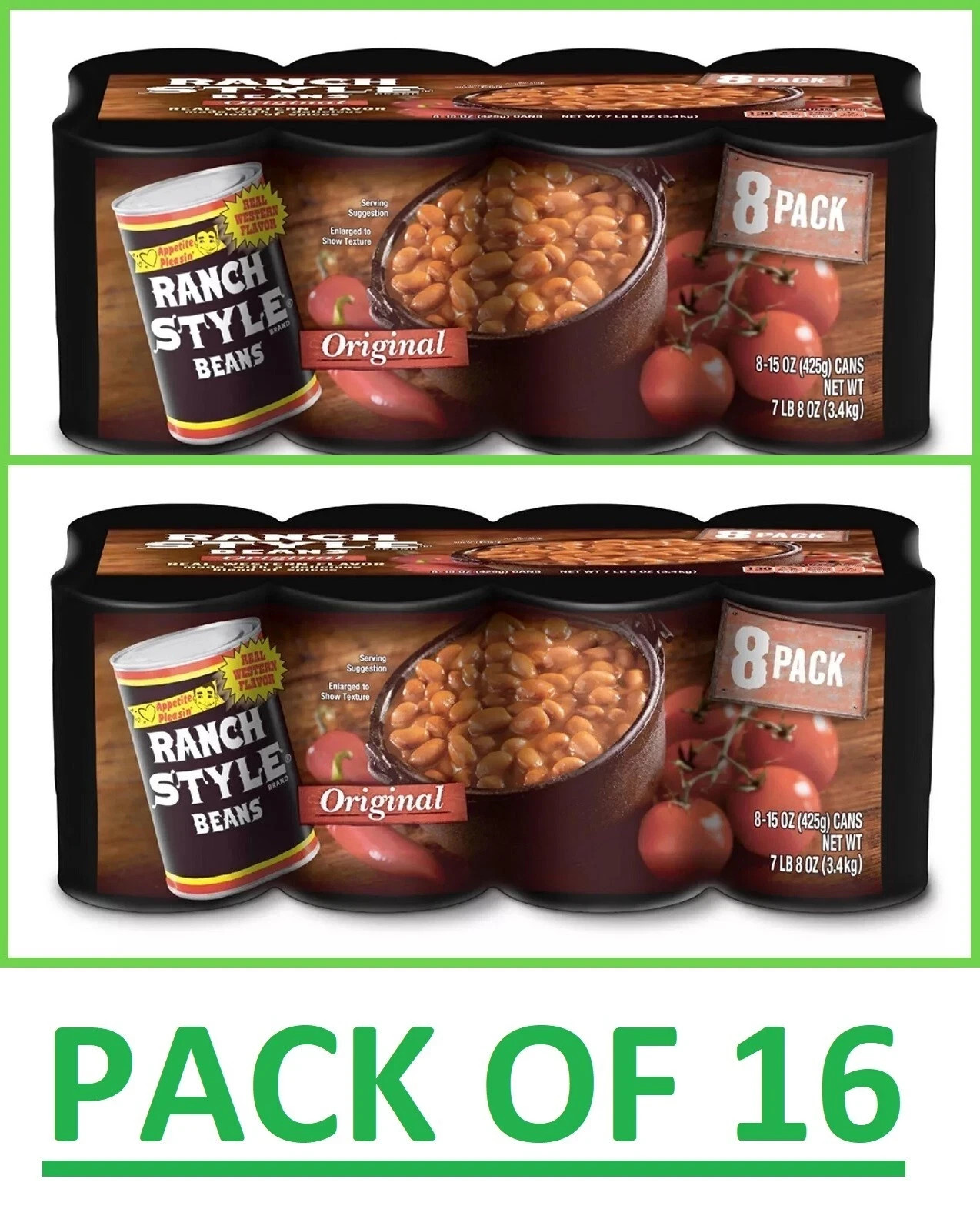 16 CANS - Canned Beans, Ranch Style Beans 15 oz Each - *FRESH gallery