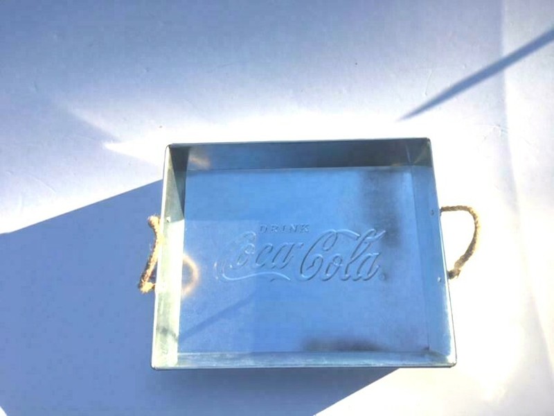 Coca-Cola galvanized Steel rectangular Serving Tray 13x11" 2018 collectable New gallery