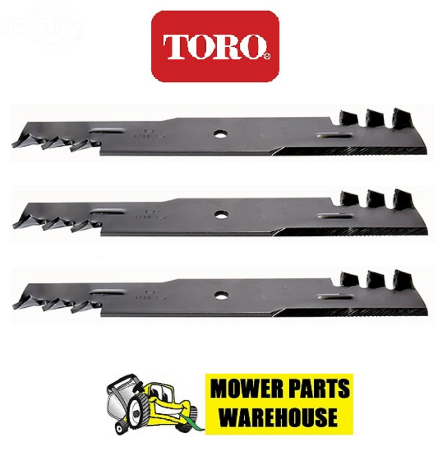 3PK NEW REPL GATOR LAWN MOWER BLADES TORO 54" TITAN ZX5400 ZX5420 115-9650-03 gallery