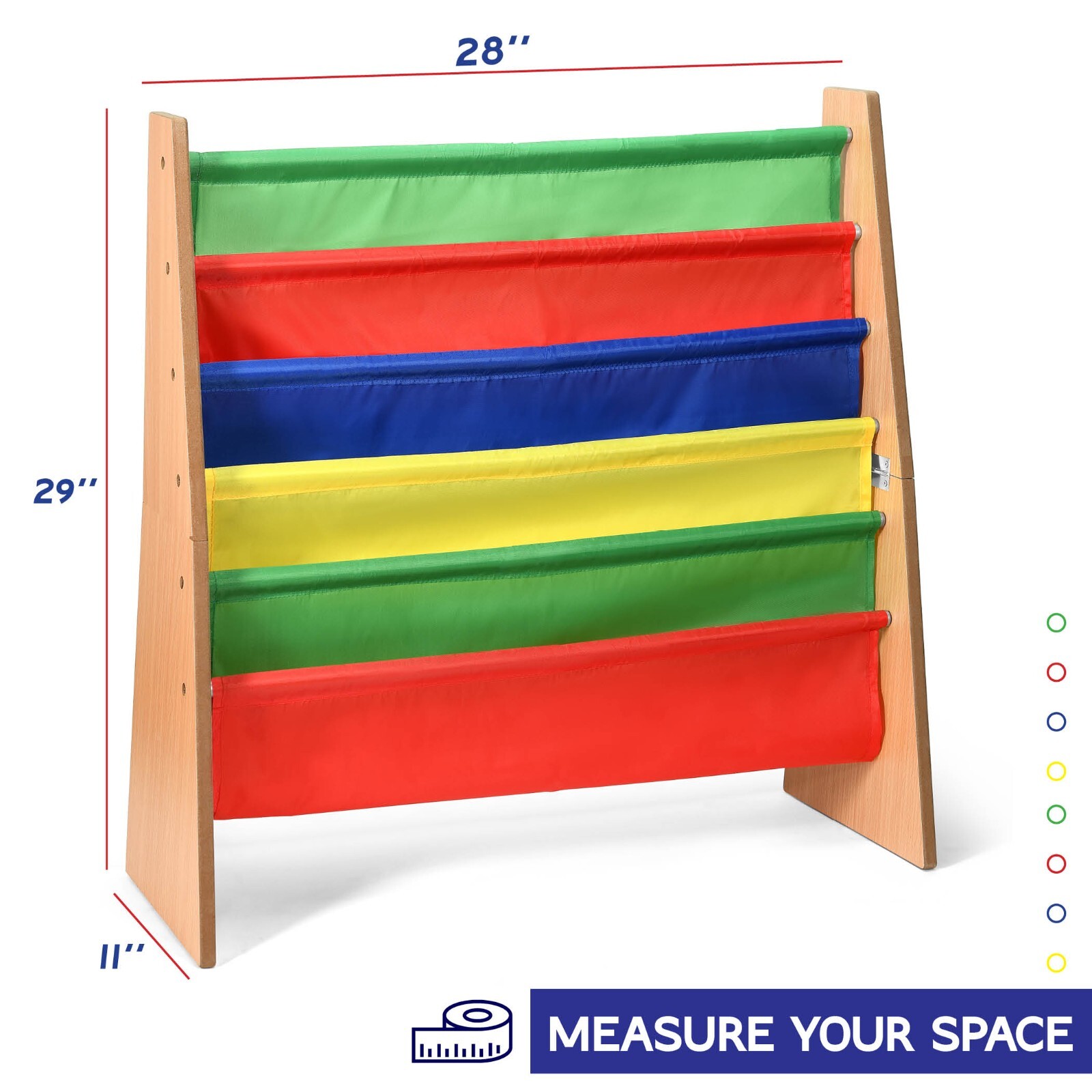 5 Pockets Book Shelf Organizer And Magazine Rack For Kids And Adults gallery
