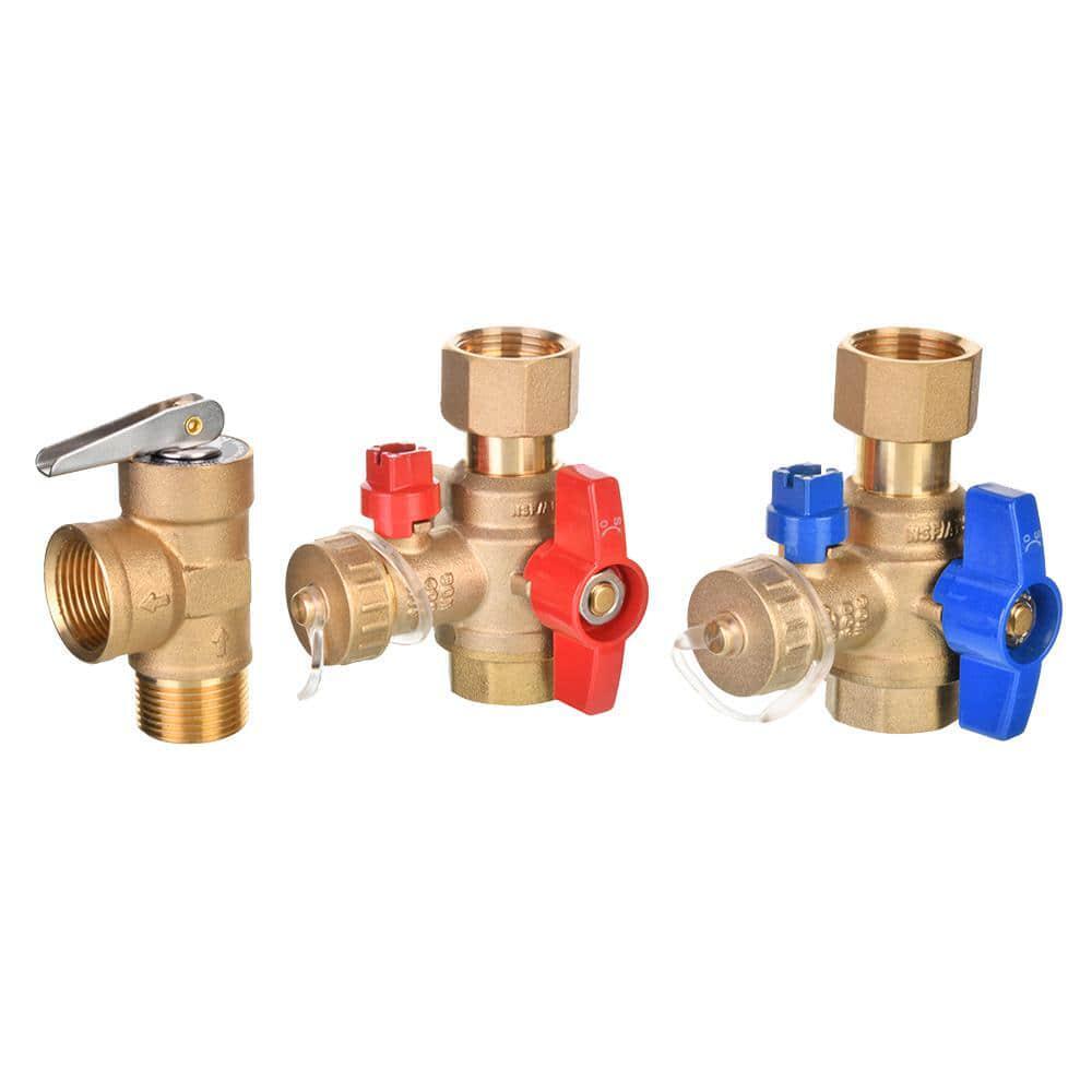 Rheem Brass Tankless Service Valves Tankless Gas Water Heater Hot Cold Valve gallery
