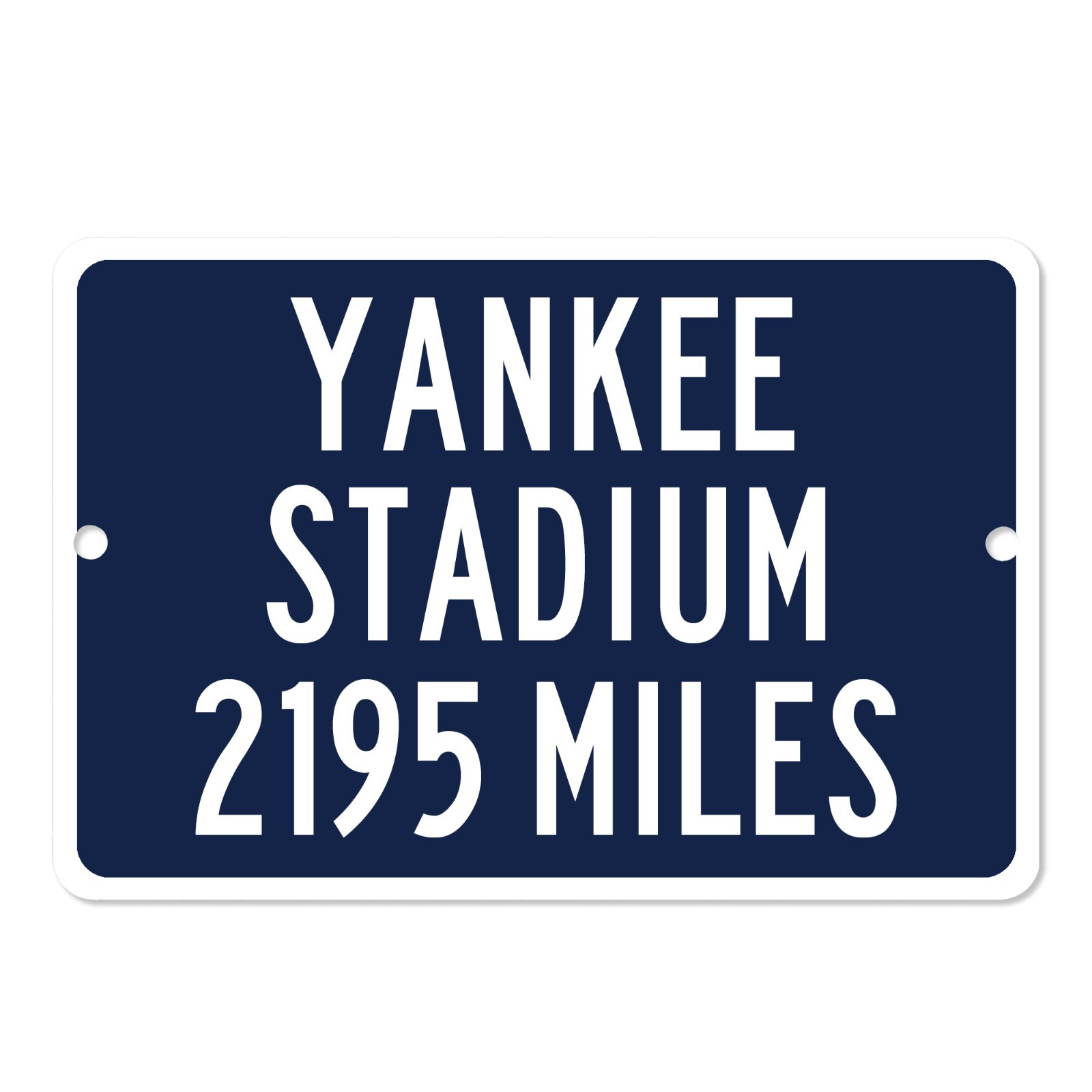 Yankee Stadium Custom Distance Mileage Sign New York Yankees Baseball Fan Gift gallery