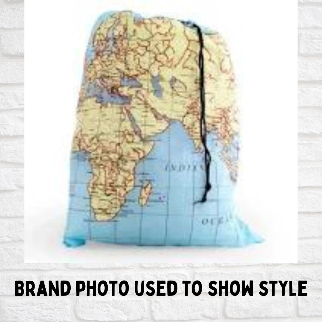 World Map Travel Laundry Bag – Compact, Lightweight - New, Never Used gallery