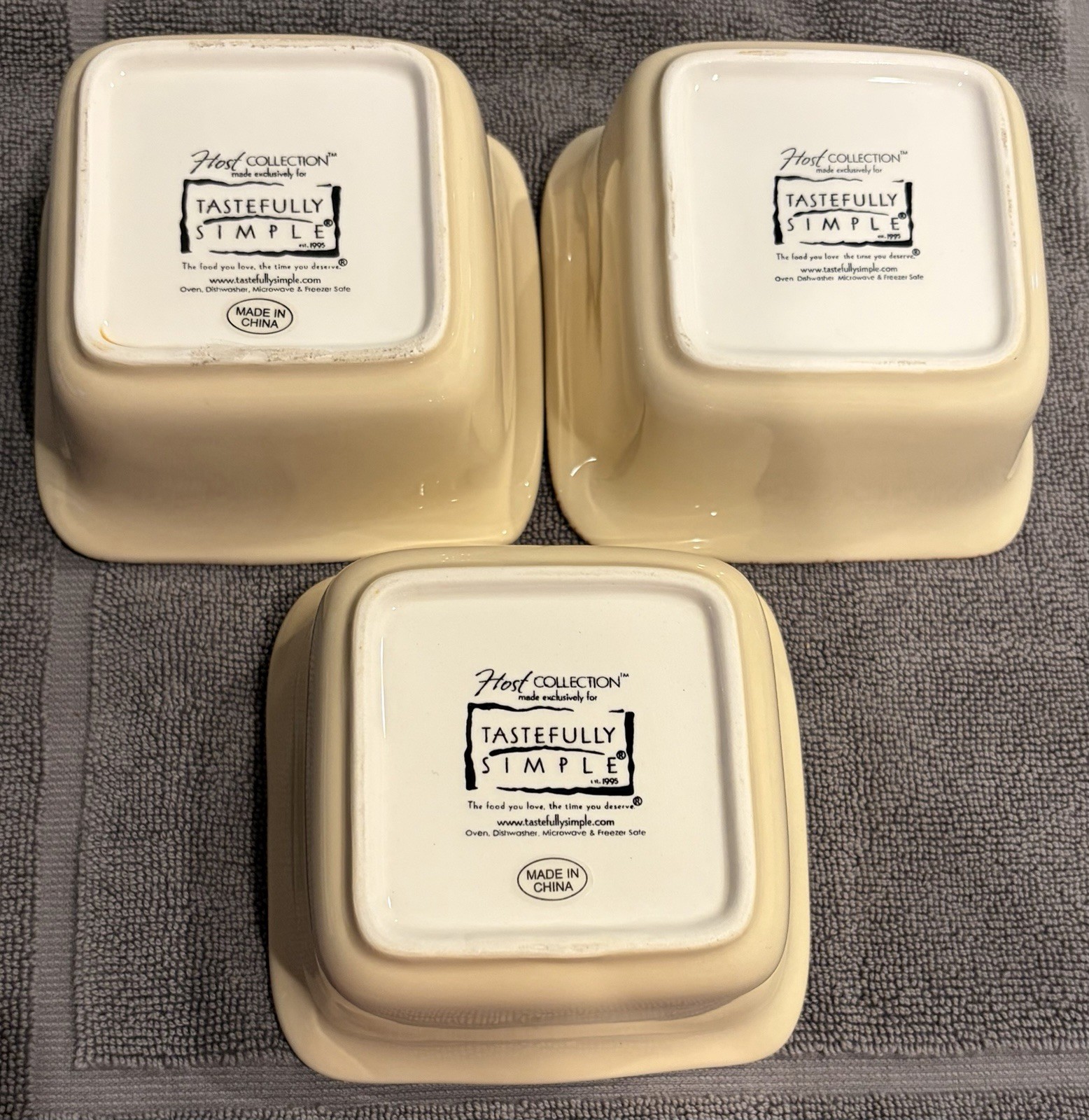 Set of 3 TASTEFULLY SIMPLE Small Stoneware Dip/Serving Bowl CERP3-974 gallery