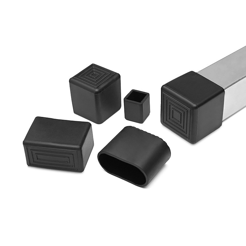 Round Square Rectangular Rubber End Caps Furniture Feet Chair Leg Protectors gallery